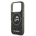 Karl Lagerfeld Karl Lagerfeld iPhone 17 Pro/iPhone 18 Pro Handyhülle MagSafe IML Glitzer Logo mit Karl-&-Choupette-Köpfen - Schwarz