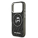 Karl Lagerfeld Karl Lagerfeld iPhone 17 Pro Backcover hoesje - MagSafe - IML Glitter K&C Heads Logo - Zwart