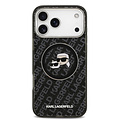 Karl Lagerfeld Karl Lagerfeld iPhone 17 Pro Max/iPhone 18 Pro Max Handyhülle MagSafe IML Glitzer Logo mit Karl-&-Choupette-Köpfen - Schwarz