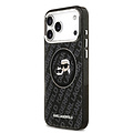 Karl Lagerfeld Karl Lagerfeld iPhone 17 Pro Max/iPhone 18 Pro Max Handyhülle MagSafe IML Glitzer Logo mit Karl-&-Choupette-Köpfen - Schwarz