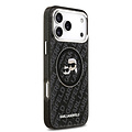 Karl Lagerfeld Karl Lagerfeld iPhone 17 Pro Max/iPhone 18 Pro Max Handyhülle MagSafe IML Glitzer Logo mit Karl-&-Choupette-Köpfen - Schwarz