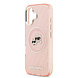 Karl Lagerfeld Karl Lagerfeld iPhone 17 Backcover hoesje - MagSafe - IML Glitter K&C Heads Logo - Roze