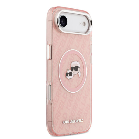 Karl Lagerfeld Karl Lagerfeld iPhone 17 Air Back cover case - MagSafe - IML Glitter K&C Heads Logo - Pink Karl Lagerfeld Karl Lagerfeld iPhone 17 Air Back cover case - MagSafe - IML Glitter K&C Heads Logo - Pink