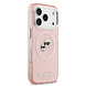 Karl Lagerfeld Karl Lagerfeld iPhone 17 Pro Backcover hoesje - MagSafe - IML Glitter K&C Heads Logo - Roze