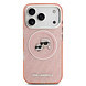 Karl Lagerfeld Karl Lagerfeld iPhone 17 Pro Back cover case - MagSafe - IML Glitter K&C Heads Logo - Pink