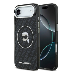 Karl Lagerfeld iPhone 17 Air Back cover coque - MagSafe - IML Karl Head Logo - Noir