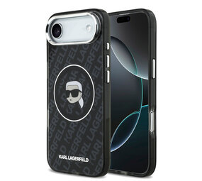 Karl Lagerfeld Karl Lagerfeld iPhone 17 Air Back cover case - MagSafe - IML Karl Head Logo - Black