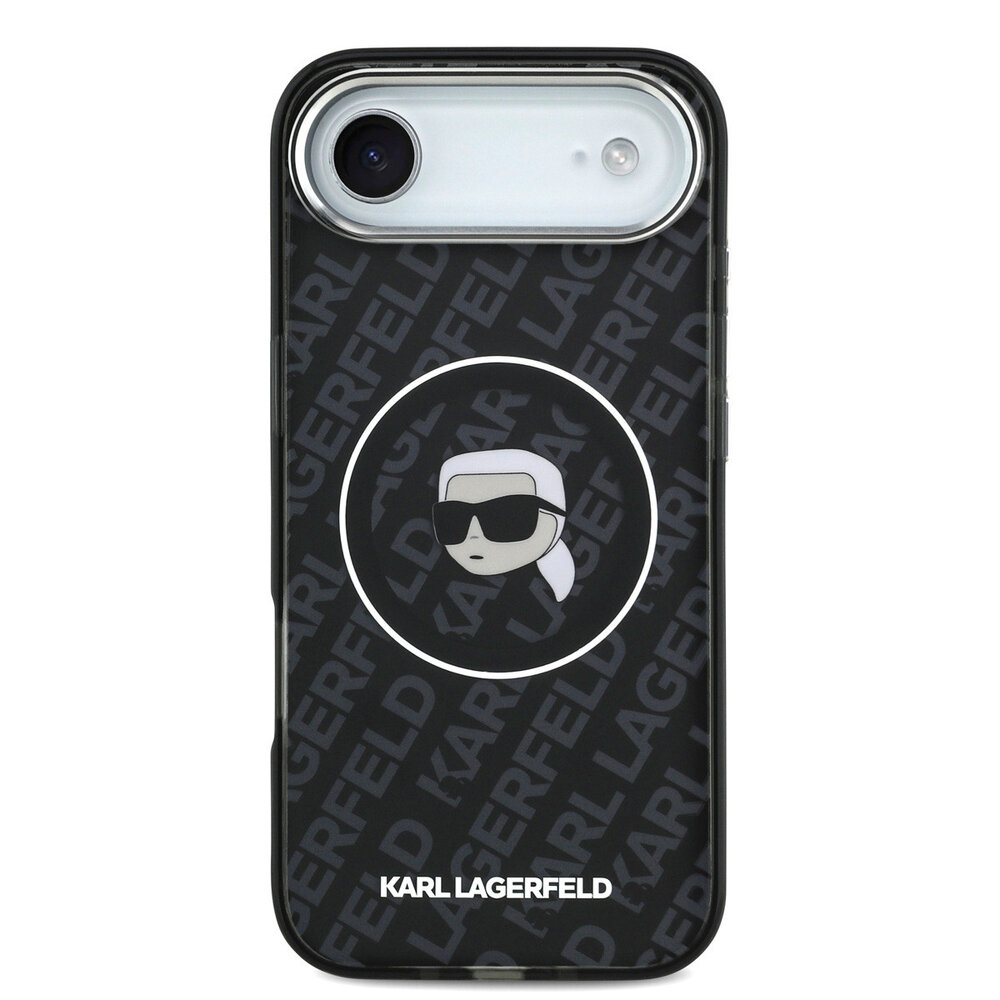 Karl Lagerfeld Karl Lagerfeld iPhone 17 Air Backcover hoesje - MagSafe - IML Karl Head Logo - Zwart