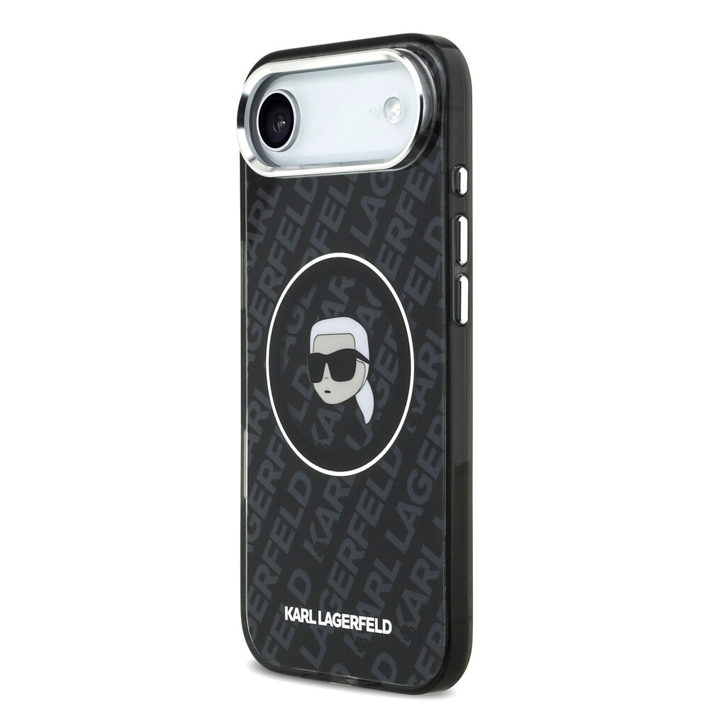 Karl Lagerfeld Karl Lagerfeld iPhone 17 Air Backcover hoesje - MagSafe - IML Karl Head Logo - Zwart