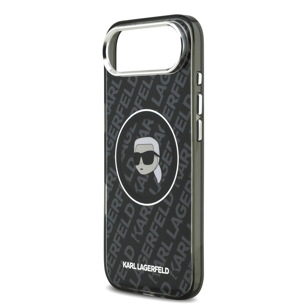 Karl Lagerfeld Karl Lagerfeld iPhone 17 Air Backcover hoesje - MagSafe - IML Karl Head Logo - Zwart