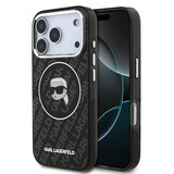 Karl Lagerfeld Karl Lagerfeld iPhone 17 Pro Backcover hoesje - MagSafe - IML Karl Head Logo - Zwart Karl Lagerfeld Karl Lagerfeld iPhone 17 Pro Backcover hoesje - MagSafe - IML Karl Head Logo - Zwart