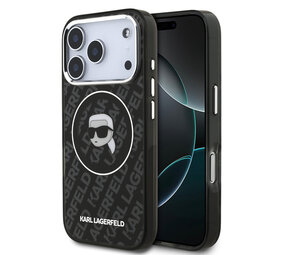 Karl Lagerfeld Karl Lagerfeld iPhone 17 Pro Max Back cover case - MagSafe - IML Karl Head Logo - Black