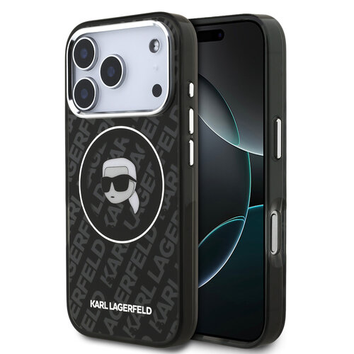 Karl Lagerfeld Karl Lagerfeld iPhone 17 Pro Max/iPhone 18 Pro Max Handyhülle MagSafe IML Karl-Kopf-Logo - Schwarz