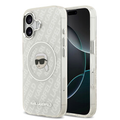 Karl Lagerfeld iPhone 17 Backcover hoesje - MagSafe - IML Karl Head Logo - Grijs
