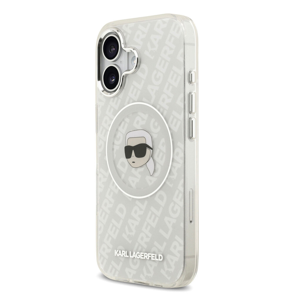 Karl Lagerfeld Karl Lagerfeld iPhone 17 Backcover hoesje - MagSafe - IML Karl Head Logo - Grijs