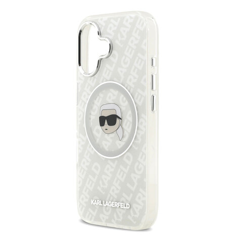 Karl Lagerfeld Karl Lagerfeld iPhone 17 Backcover hoesje - MagSafe - IML Karl Head Logo - Grijs