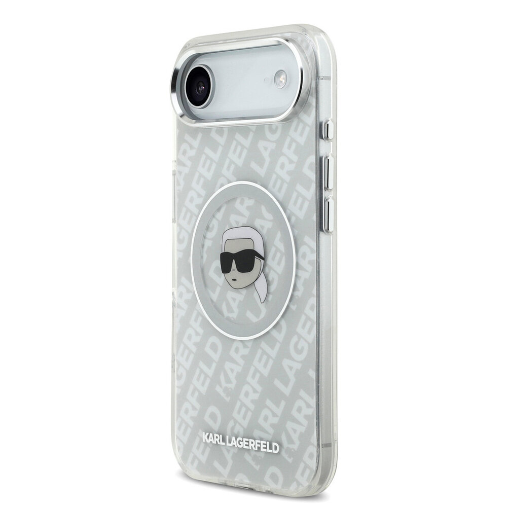 Karl Lagerfeld Karl Lagerfeld iPhone 17 Air Backcover hoesje - MagSafe - IML Karl Head Logo - Grijs