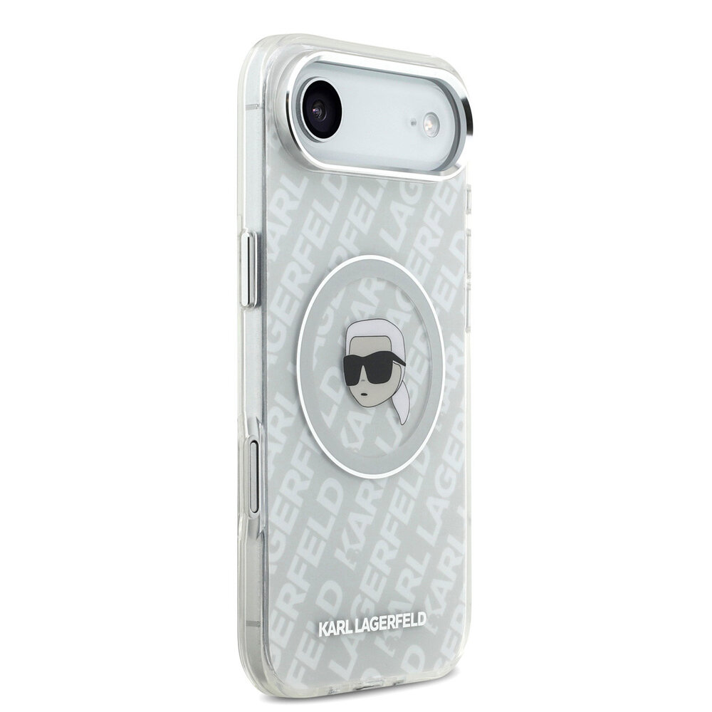 Karl Lagerfeld Karl Lagerfeld iPhone 17 Air Backcover hoesje - MagSafe - IML Karl Head Logo - Grijs