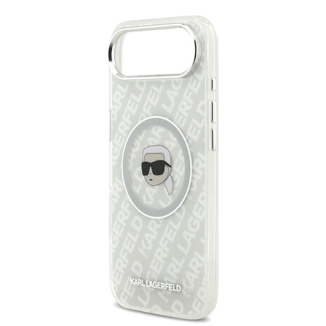 Karl Lagerfeld Karl Lagerfeld iPhone 17 Air Backcover hoesje - MagSafe - IML Karl Head Logo - Grijs