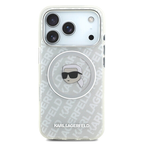 Karl Lagerfeld Karl Lagerfeld iPhone 17 Pro/iPhone 18 Pro Handyhülle MagSafe IML Karl-Kopf-Logo - Grau