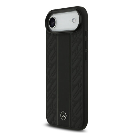 Mercedes-Benz Mercedes-Benz iPhone 17 Air Back cover case - Genuine Leather - Magsafe - Laurel Leaves and Stripes - Black Mercedes-Benz Mercedes-Benz iPhone 17 Air Back cover case - Genuine Leather - Magsafe - Laurel Leaves and Stripes - Black