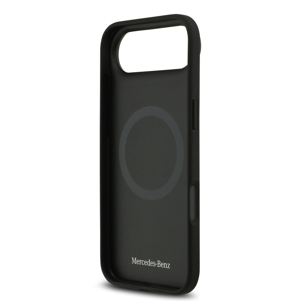 Mercedes-Benz Mercedes-Benz iPhone 17 Air Back cover case - Genuine Leather - Magsafe - Laurel Leaves and Stripes - Black Mercedes-Benz Mercedes-Benz iPhone 17 Air Back cover case - Genuine Leather - Magsafe - Laurel Leaves and Stripes - Black