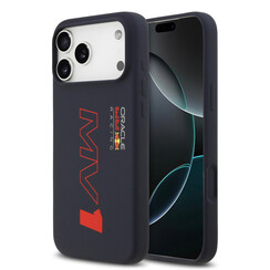 Red Bull Racing iPhone 17 Pro Max/iPhone 18 Pro Max Coque - MagSafe - Silicone liquide - Powerbar - Bleu marine