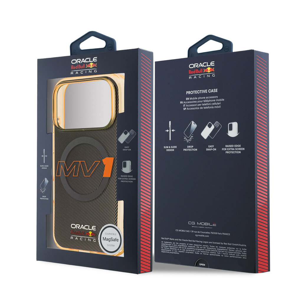 Red Bull Racing Red Bull Racing iPhone 17 Pro Backcover hoesje - Magsafe - Double Layer - MV1 - Grijs