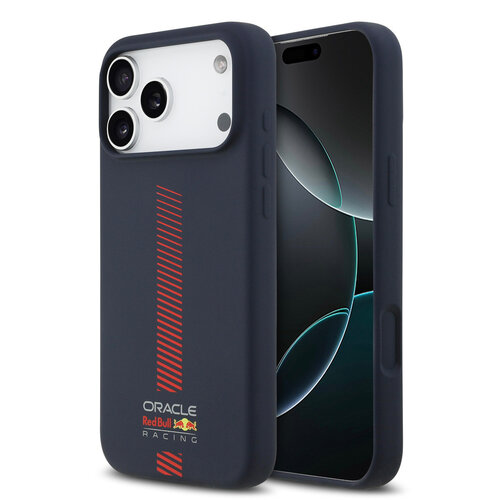 Red Bull Racing Red Bull Racing iPhone 17 Pro Max/iPhone 18 Pro Max Coque arrière MagSafe Silicone liquide Powerbar - Bleu marine