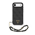 Guess iPhone 17 Air Back-Cover hul - MagSafe - 4G Triangle Logo - Pearl Strap - Schwarz