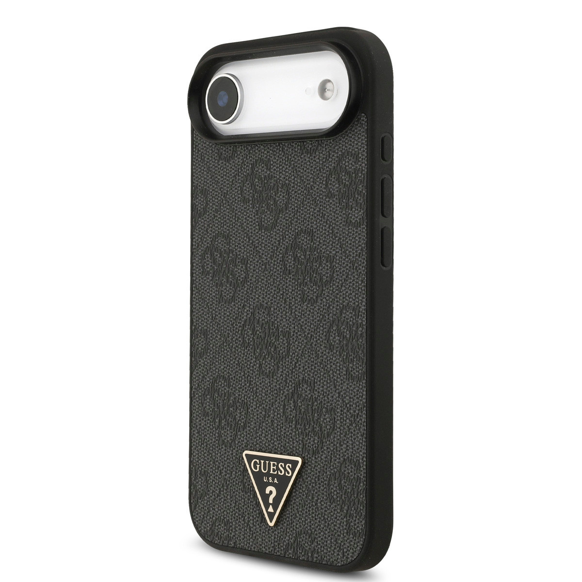 Guess Guess iPhone 17 Air Backcover hoesje - MagSafe - 4G Triangle Logo - Pearl Strap - Zwart, foto 2 van 6