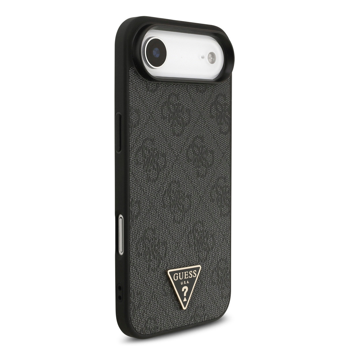 Guess Guess iPhone 17 Air Backcover hoesje - MagSafe - 4G Triangle Logo - Pearl Strap - Zwart, foto 3 van 6