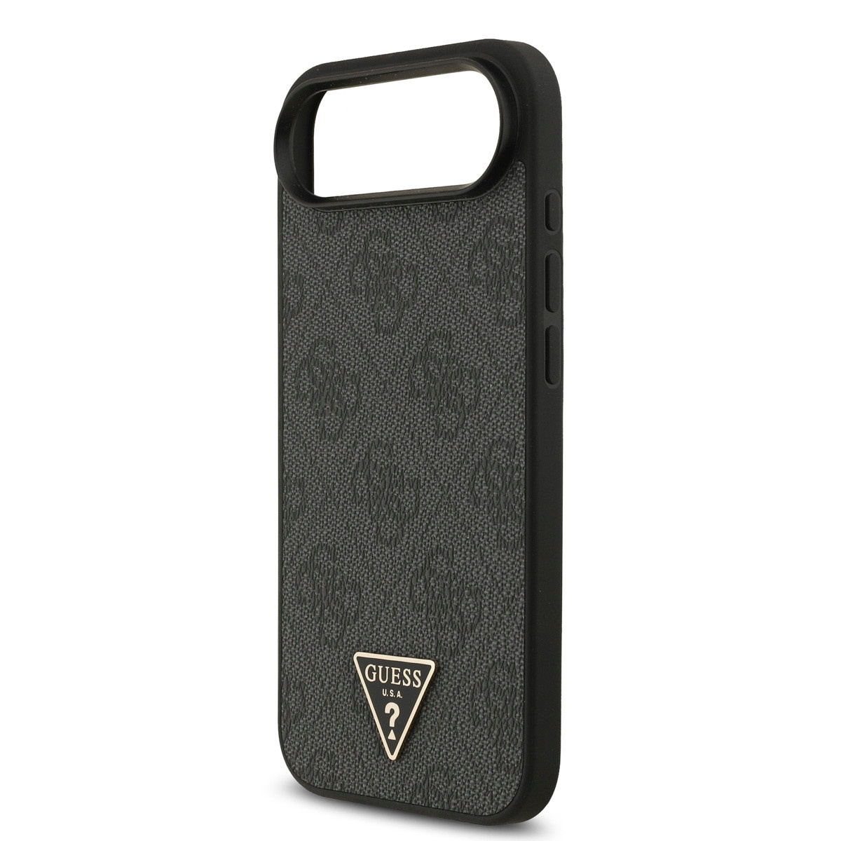 Guess Guess iPhone 17 Air Backcover hoesje - MagSafe - 4G Triangle Logo - Pearl Strap - Zwart, foto 5 van 6