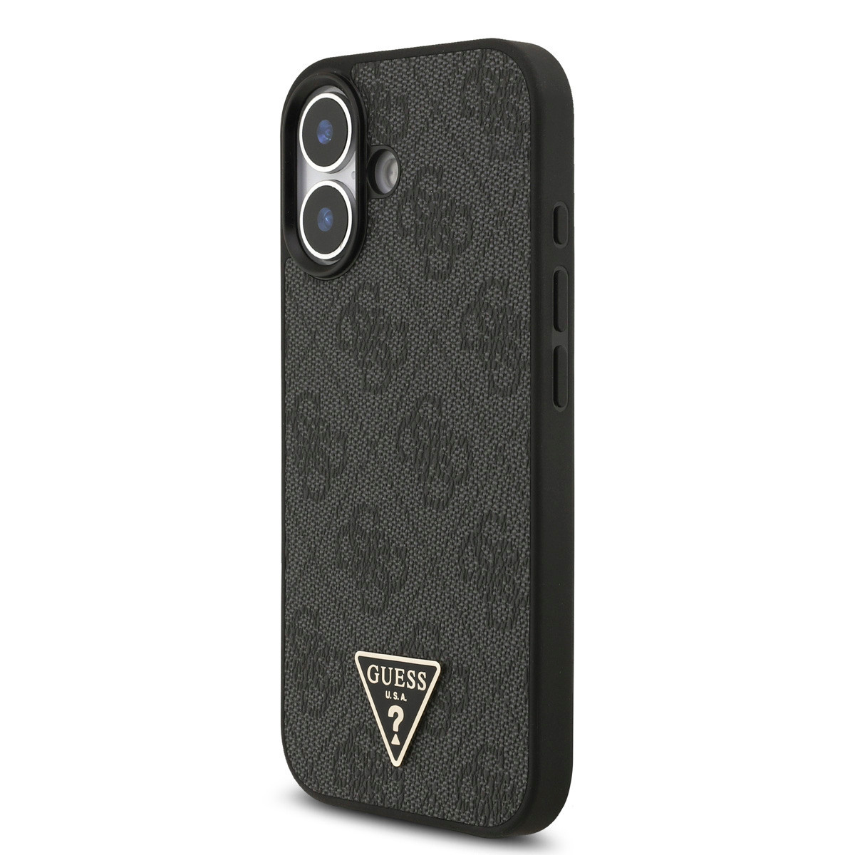 Guess Guess iPhone 17 Backcover hoesje - MagSafe - 4G Triangle Logo - Pearl Strap - Zwart, foto 2 van 6
