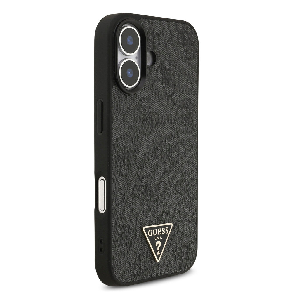 Guess Guess iPhone 17 Back-Cover hul - MagSafe - 4G Triangle Logo - Pearl Strap - Schwarz Guess Guess iPhone 17 Back-Cover hul - MagSafe - 4G Triangle Logo - Pearl Strap - Schwarz