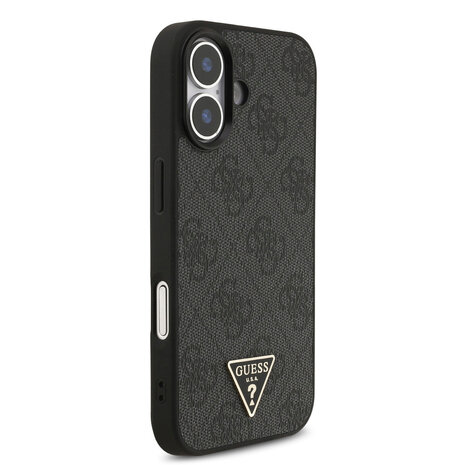 Guess Guess iPhone 17 Back cover case - MagSafe - 4G Triangle Logo - Pearl Strap - Black