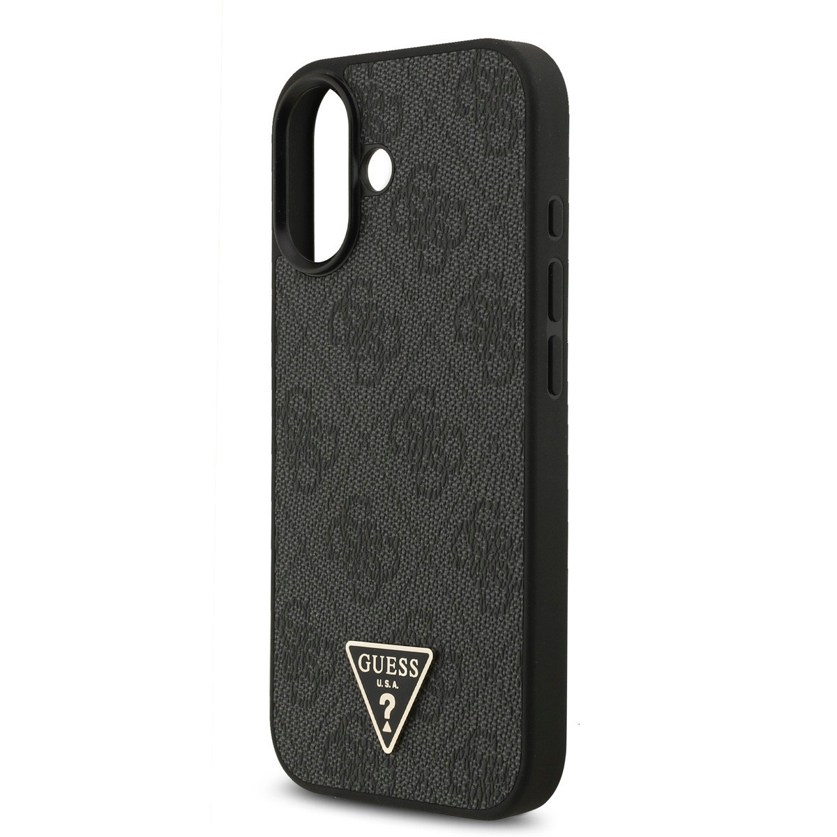 Guess Guess iPhone 17 Backcover hoesje - MagSafe - 4G Triangle Logo - Pearl Strap - Zwart, foto 5 van 6