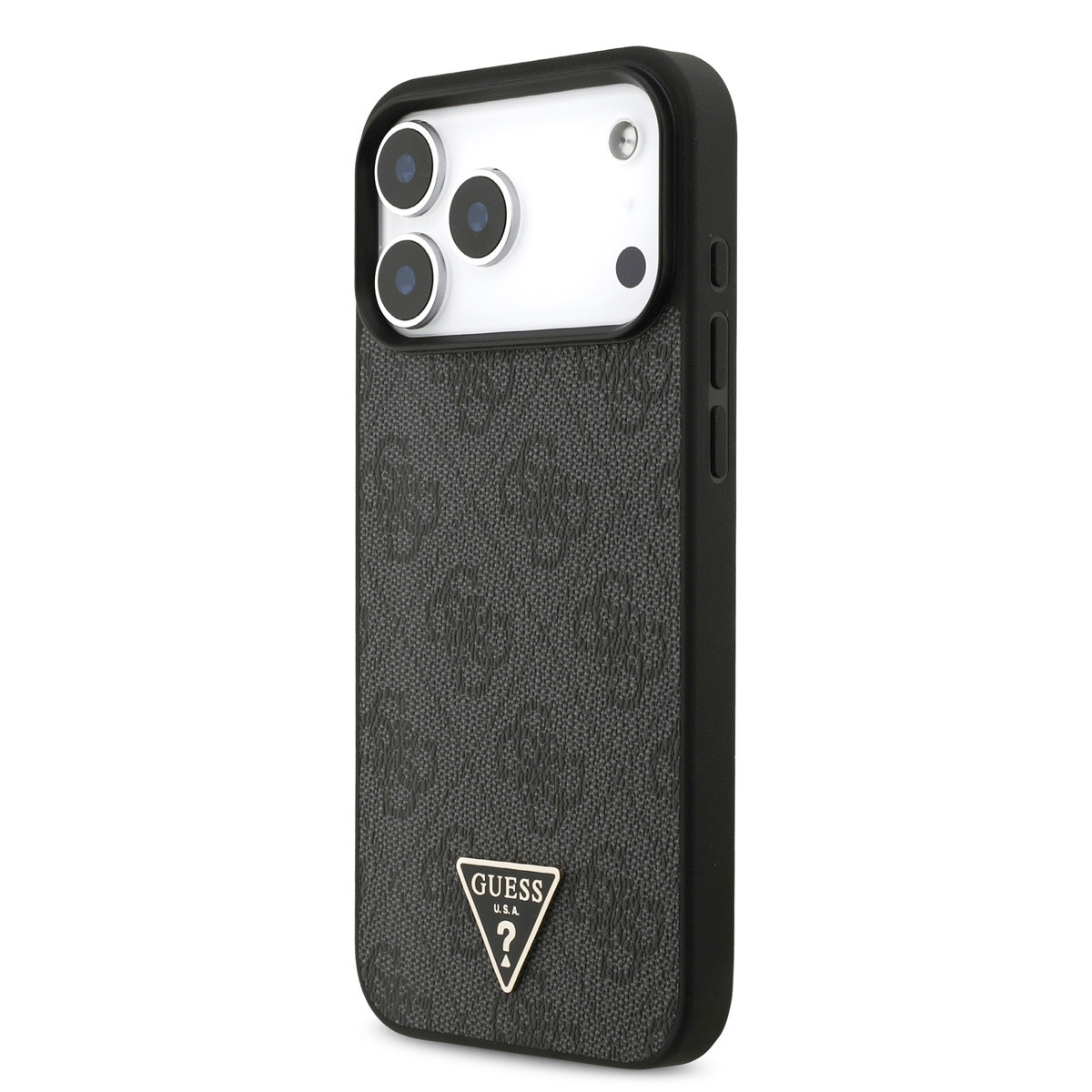 Guess Guess iPhone 17 Pro Max Backcover hoesje - MagSafe - 4G Triangle Logo - Pearl Strap - Zwart, foto 2 van 6