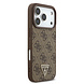 Guess Guess iPhone 17 Pro Back cover case - MagSafe - 4G Triangle Logo - Pearl Strap - Brown