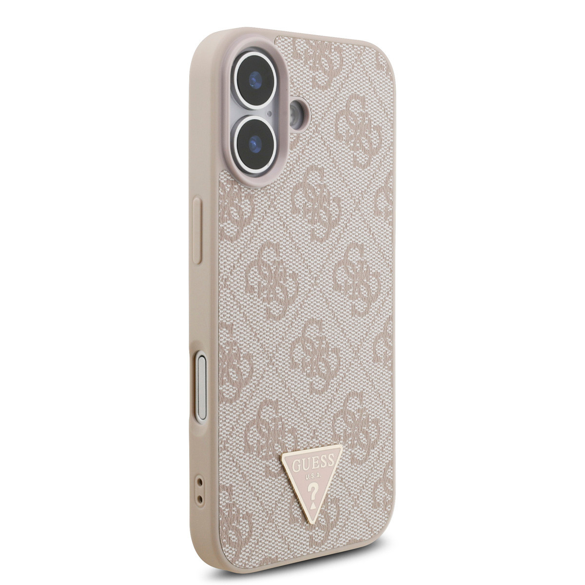 Guess Guess iPhone 17 Backcover hoesje - MagSafe - 4G Triangle Logo - Pearl Strap - Roze, foto 3 van 6