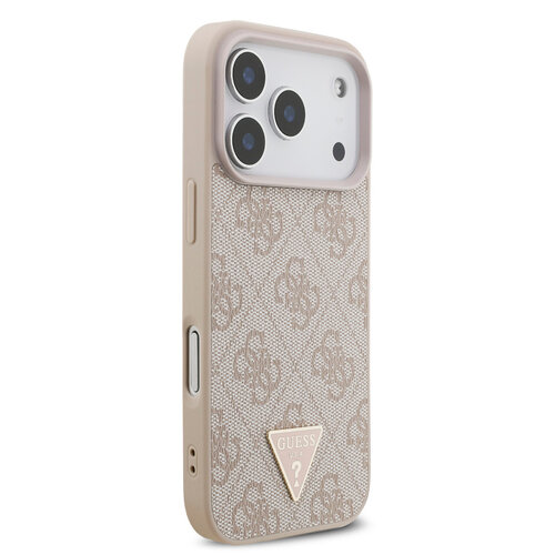 Guess Guess iPhone 17 Pro/iPhone 18 Pro Handyhülle MagSafe 4G dreieckiges Logo Perlenband - Rosa