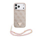 Guess Guess iPhone 17 Pro Max Backcover hoesje - MagSafe - 4G Triangle Logo - Pearl Strap - Roze