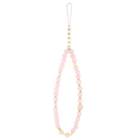 Guess Guess iPhone 17 Pro Max Back-Cover hul - MagSafe - 4G Triangle Logo - Pearl Strap - Rosa