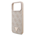 Guess Guess iPhone 17 Pro Max/iPhone 18 Pro Max Handyhülle MagSafe 4G dreieckiges Logo Perlenband - Rosa