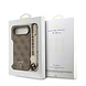 Guess Guess iPhone 17 Air Backcover hoesje - MagSafe - 4G Triangle Logo - Pearl Strap - Bruin