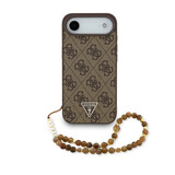 Guess Guess iPhone 17 Air Back-Cover hul - MagSafe - 4G Triangle Logo - Pearl Strap - Braun Guess Guess iPhone 17 Air Back-Cover hul - MagSafe - 4G Triangle Logo - Pearl Strap - Braun