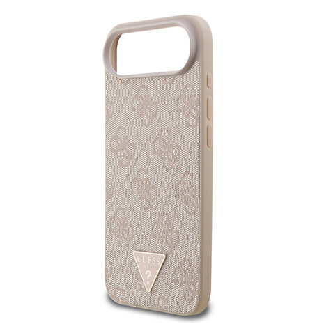 Guess Guess iPhone 17 Air Back cover case - MagSafe - 4G Triangle Logo - Pearl Strap - Pink