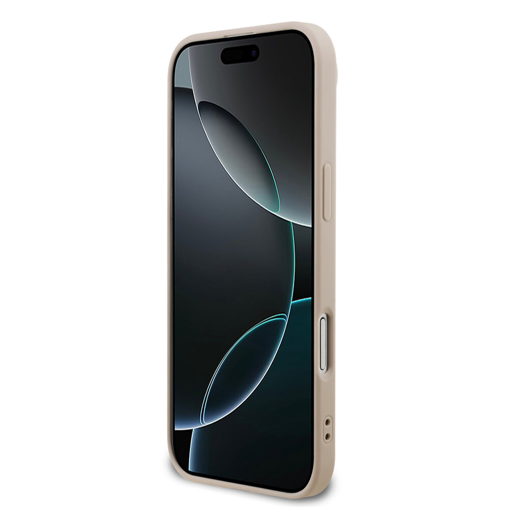 Guess Guess iPhone 17 Air Back cover coque - MagSafe - 4G Triangle Logo - Pearl Strap - Rose