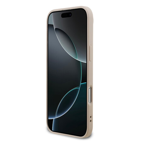 Guess Guess iPhone 17 Air Back cover coque - MagSafe - 4G Triangle Logo - Pearl Strap - Rose