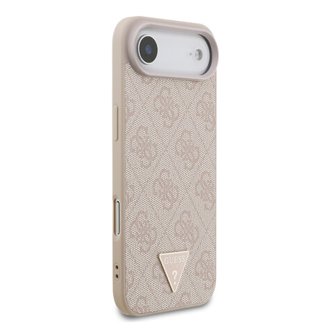Guess Guess iPhone 17 Air Back cover case - MagSafe - 4G Triangle Logo - Pearl Strap - Pink